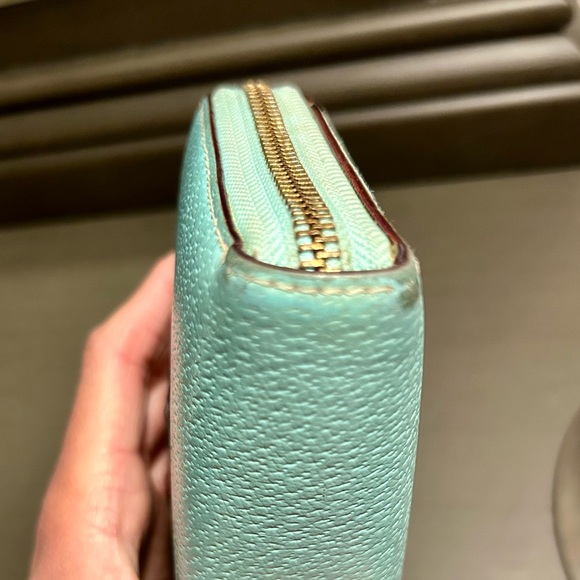 Kate Spade Turquoise Wellesley Neda Wallet Zip Around Cardholder Clutch - Picture 15 of 16